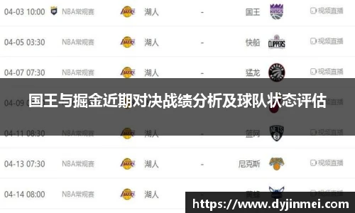 国王与掘金近期对决战绩分析及球队状态评估